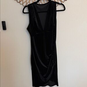 Elegant Black Velvet Dress